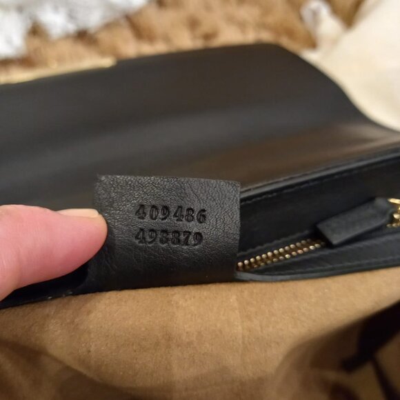 GUCCI BLACK CAMEL LEATHER HANDBAG - Picture 4 of 6